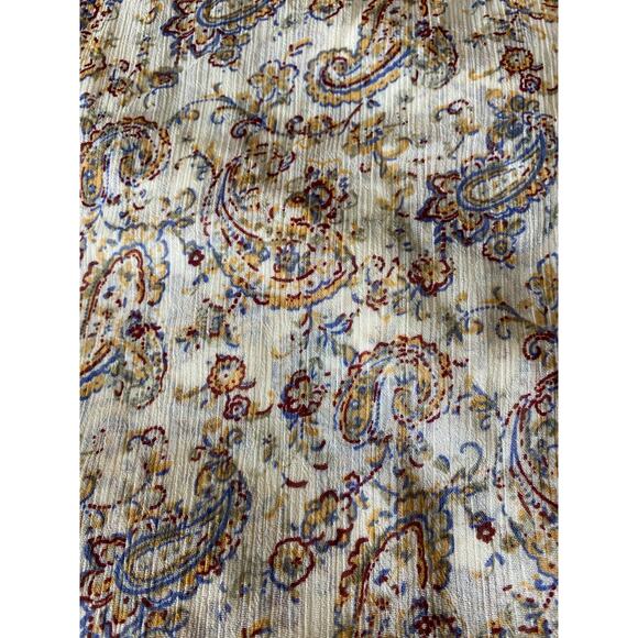 Dex Black Tape Women's Long Sleeve Tie-Front Paisley Trapeze Top - Picture 6 of 8